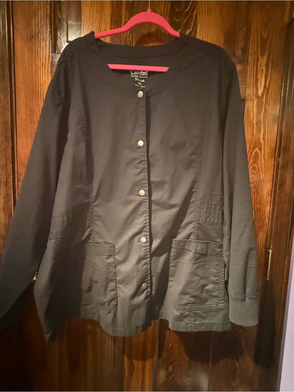 Landau Women's Black Utility Snap-Front Jacket
